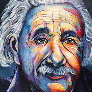 Acrylbild Albert Einstein